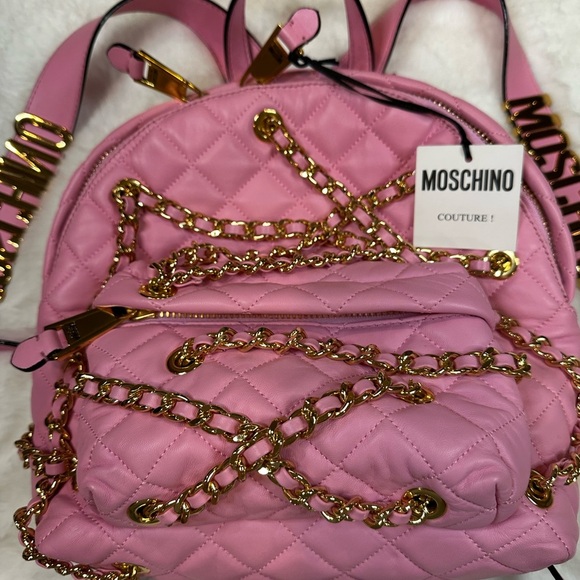 Moschino Pink Quilted Women's back Bag-with dust bag - Picture 4 of 16